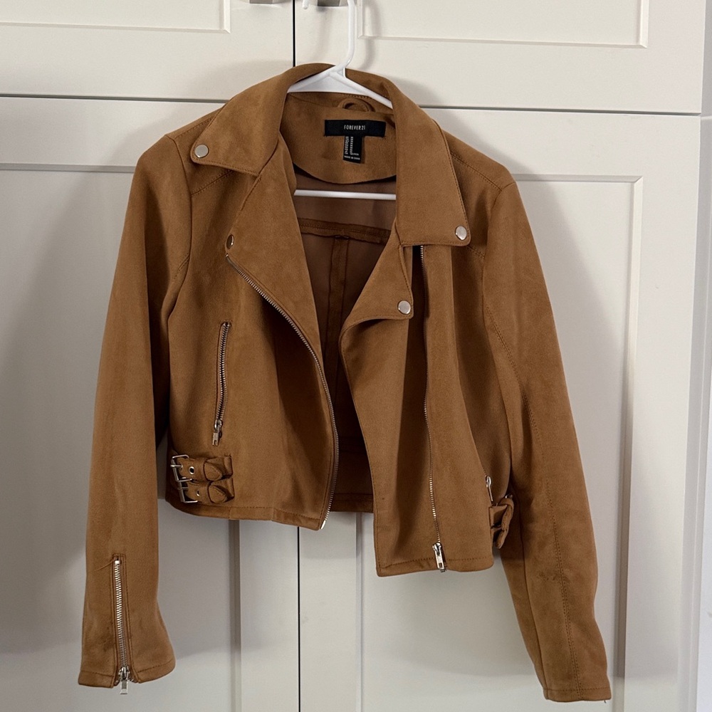 Forever 21 Camel Leather Jacket